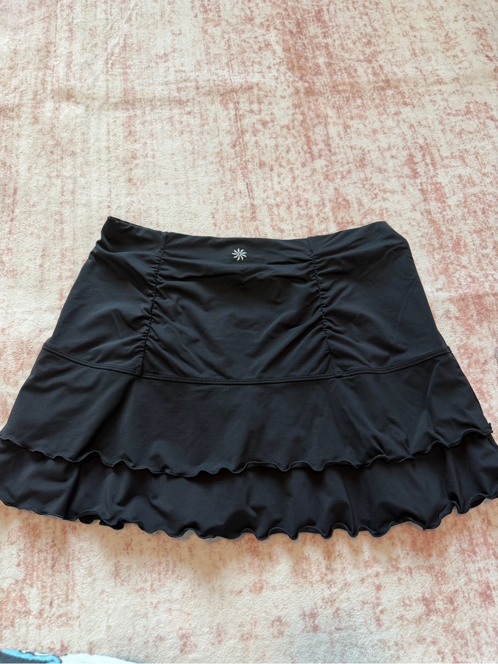 Athleta Sunkiss Ruffle Swim Skirt Cover Up - Black - Picture 2 of 6